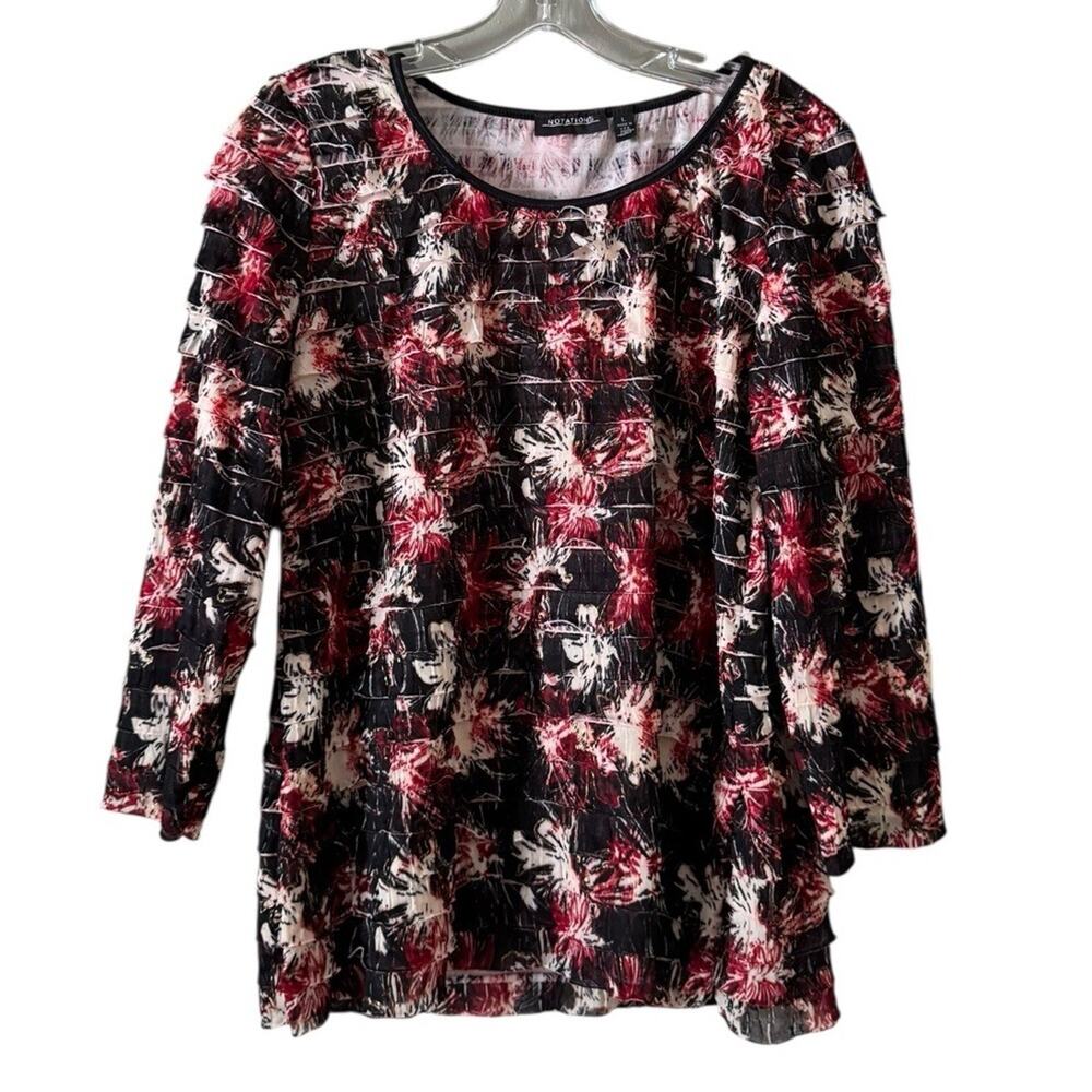 Notations Women Size Large Colorful Tiered Ruffle Top Whimsigoth Fairy City